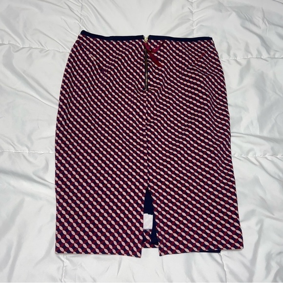 BODEN US 6 R Skirt Navy Colorful Pink Mauve Pencil Skirt - Picture 6 of 7